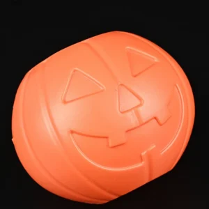 Halloween Pumpkin Bucket with LED Lights - Portable Candy Holder for Kids Trick-or-Treat & Party Decoration